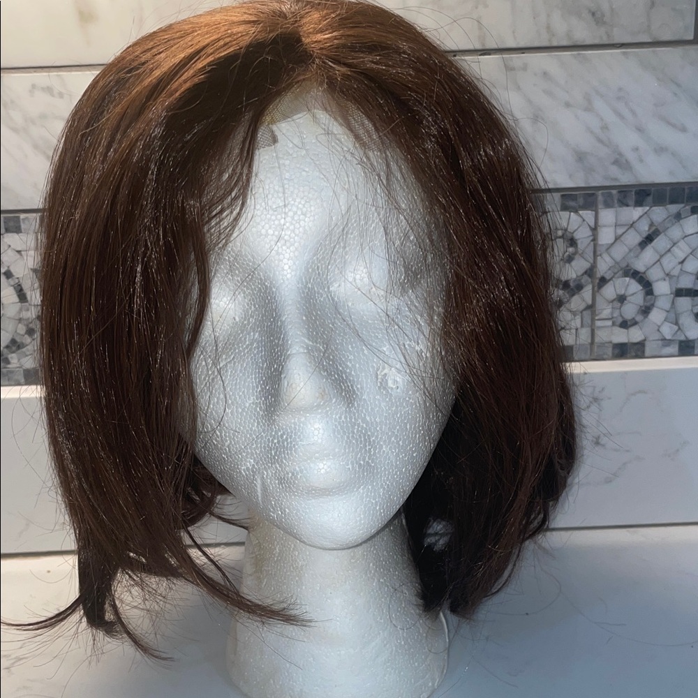 Chestnut Brown Short Bob Wig - Unbranded
